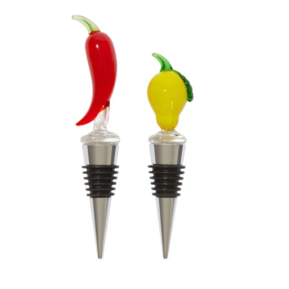 Sandra Alexandra Chili Pepper & Lemon Bottle Stoppers